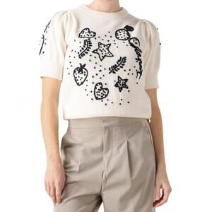NEW FABIENNE CHAPOT edo sweater in white